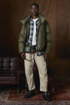 D2 Washed Check Indigo Dropped Shoulder Shirt