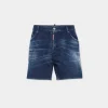Dark Milky Way Wash Bro Jean Shorts