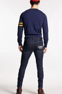 Dark Rince Wash Skater Jeans