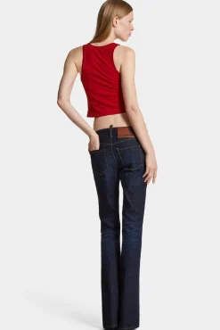 Dark Urban Wash Medium Waist Flare Jeans