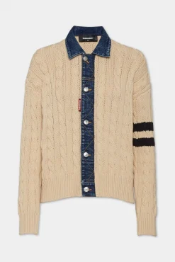 Denim Mix Cardigan