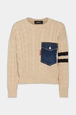 Denim Mix Pullover