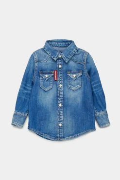 D2Kids Newborn Medium Preppy Wash Jean Shirt