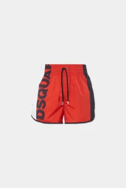 Dsquared2 Logo Colour-Block Midi Swim Boxer