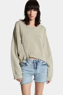 Fade Dyed Onion Cropped Sweatshirt