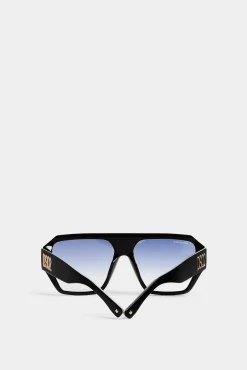 Hype Black White Pattern Sunglasses