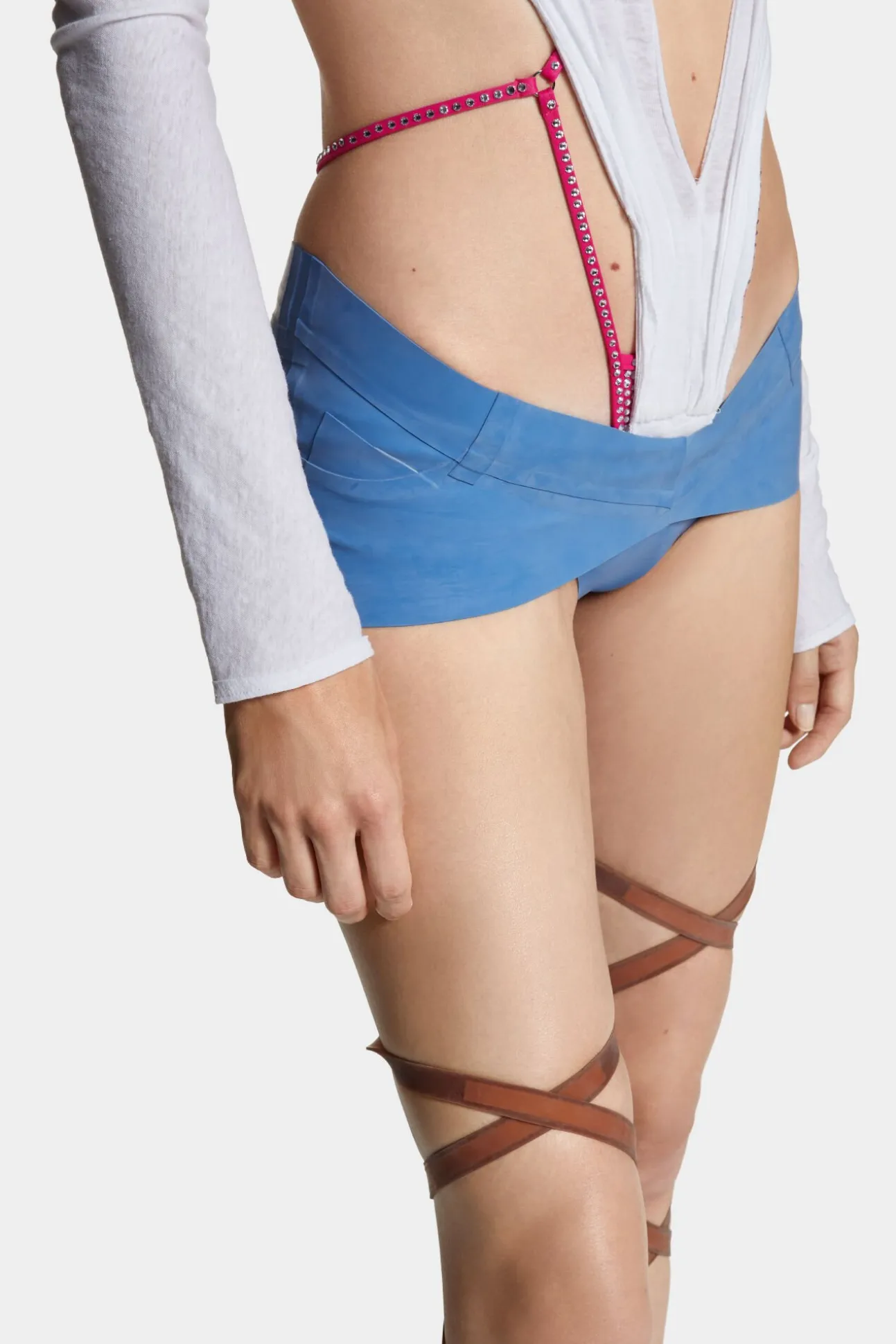 5-Pocket Latex Hot Pants