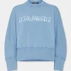 White Fade Dean Fit Handwritten Logo Sweatshirt