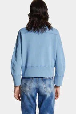 White Fade Dean Fit Handwritten Logo Sweatshirt