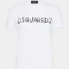 White Fade Just Right Fit Handwritten Logo T-Shirt